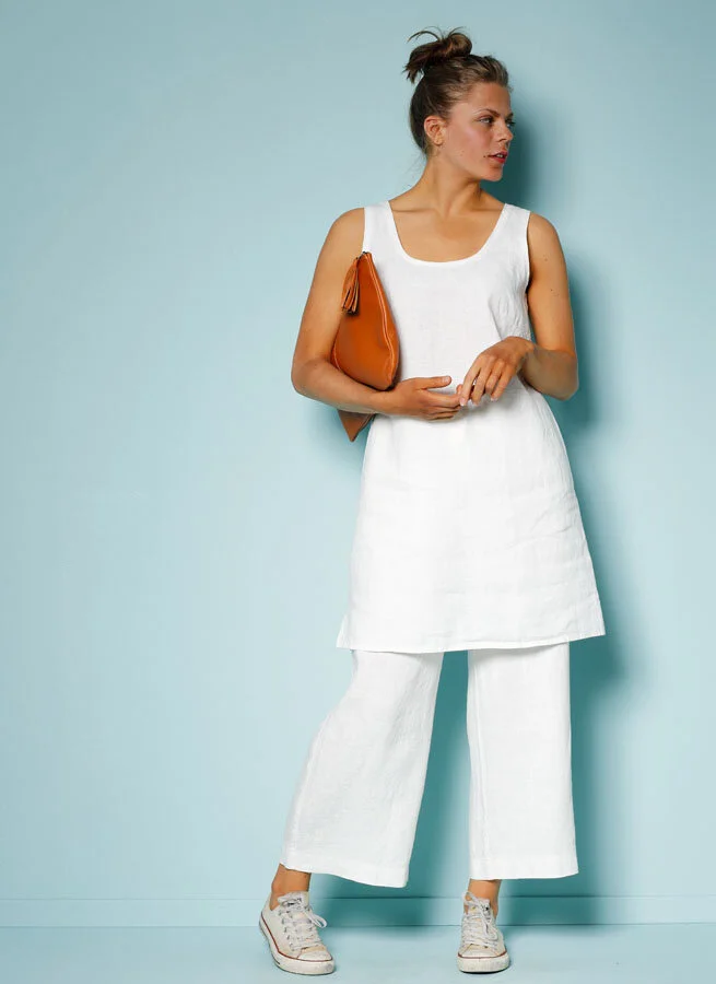 MODY linneklänning Offwhite