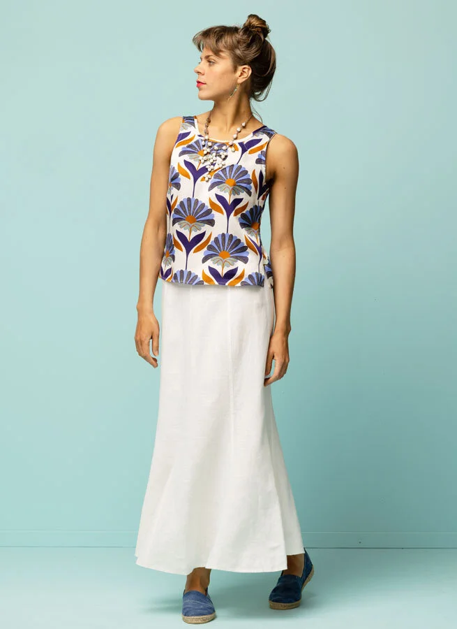 MONICA viskoslinne Påfågel