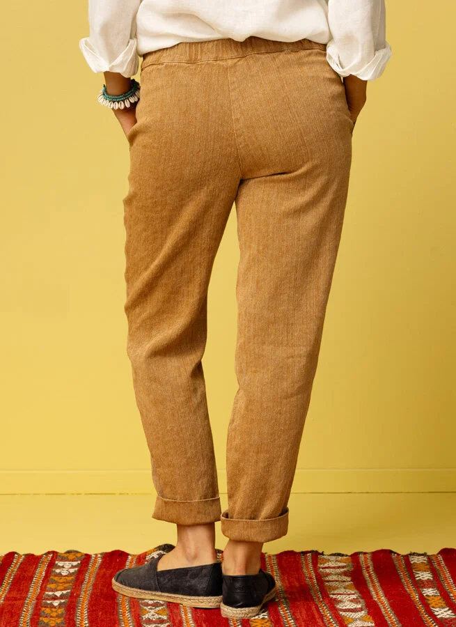 MOROT linnebyxa Cognac