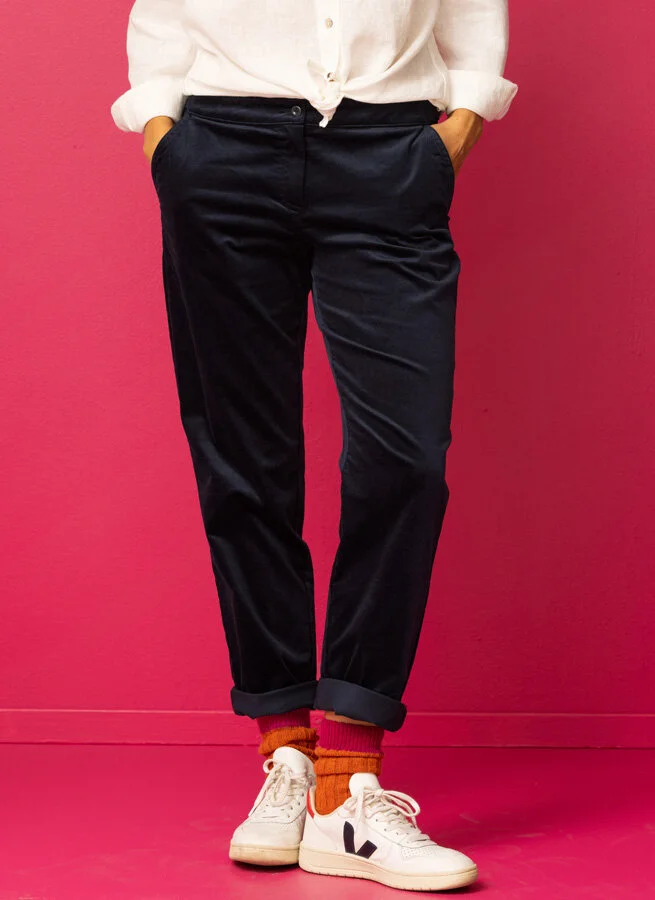 MOROT sammetsbyxa Bläckblå