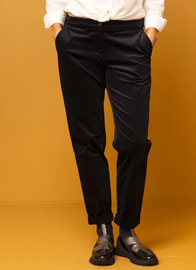 MOROT sammetsbyxa Svart