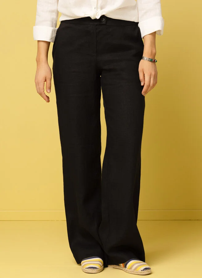 NAIMA linnebyxa Svart