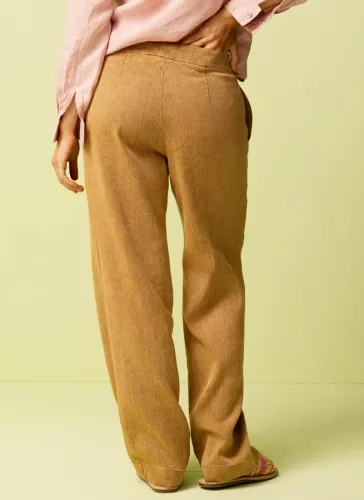 NAIMA linnebyxa Cognac