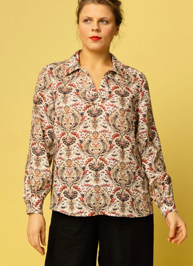 OPAL linneblus Emblem Creme