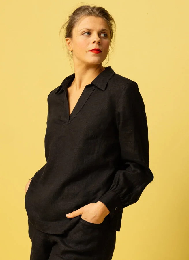 OPAL linneblus Svart