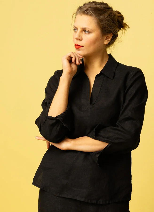 OPAL linneblus Svart