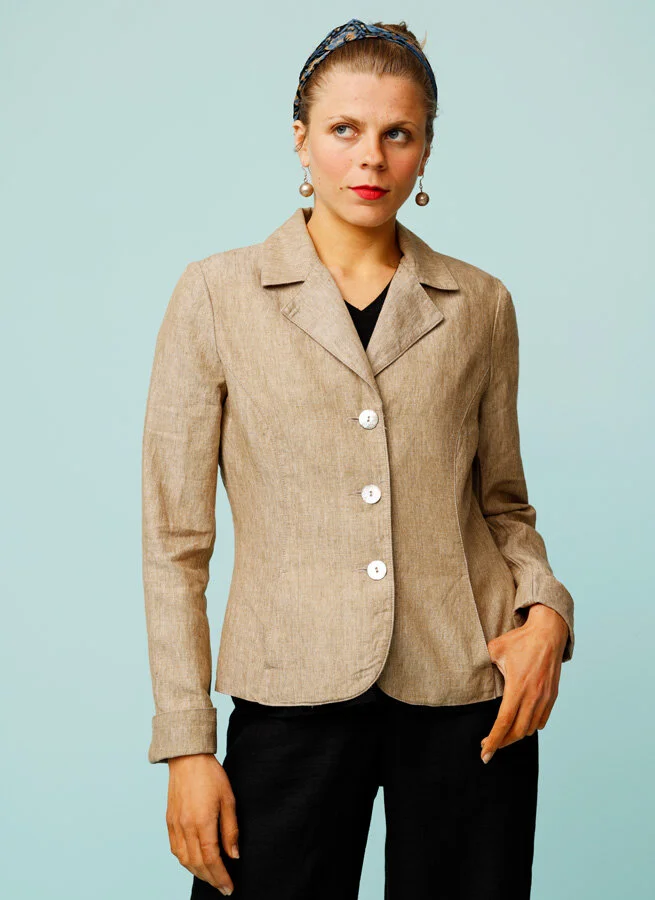 PAULINA linnekavaj Olivmelange