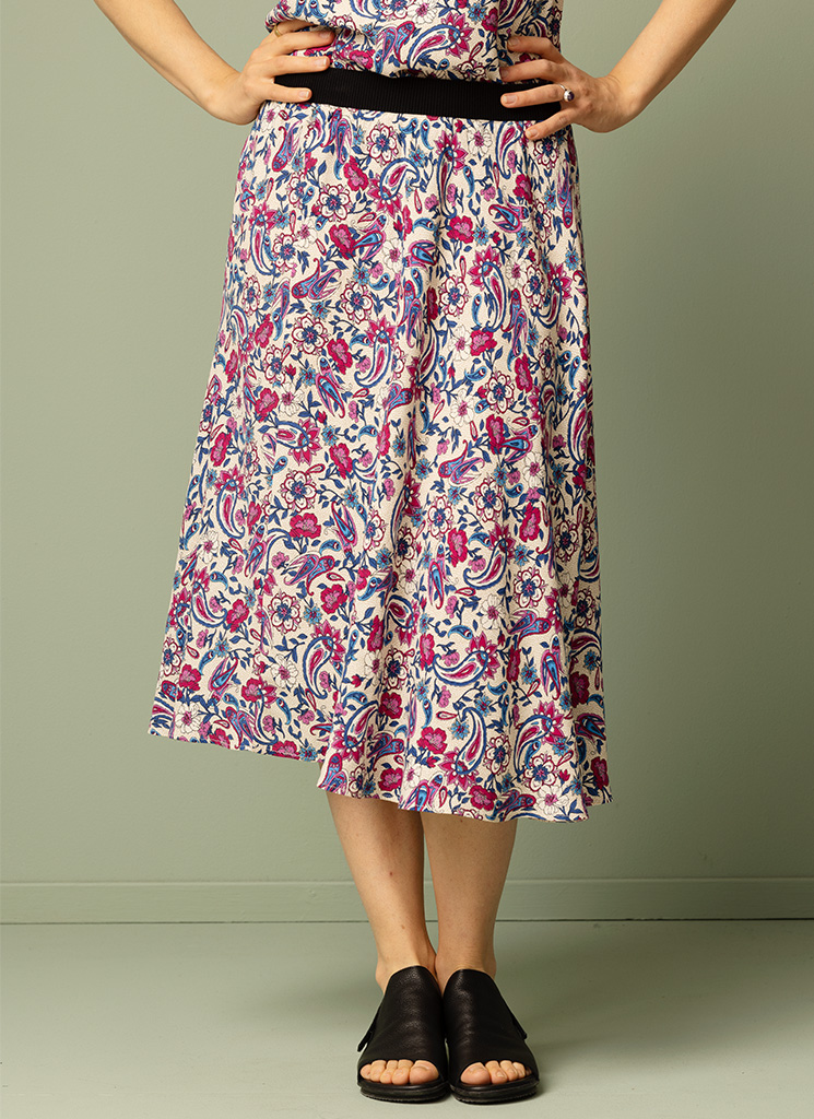PRUNE kjol blompaisley