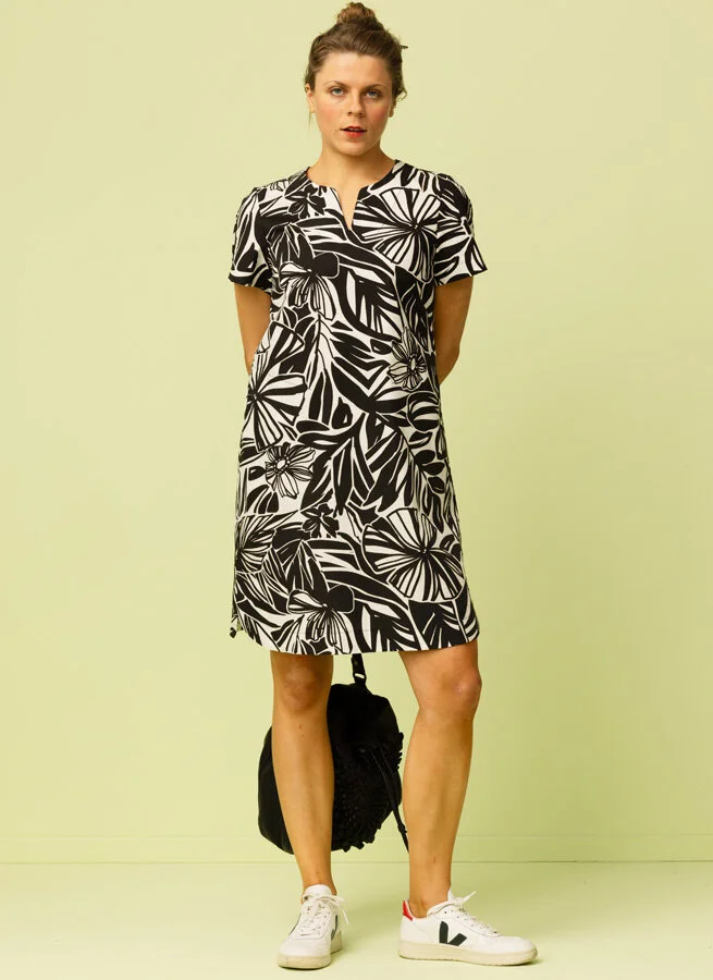 REEZE bomullsklänning Block