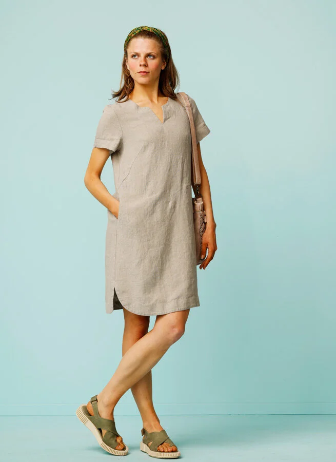 REEZE linneklänning Natur