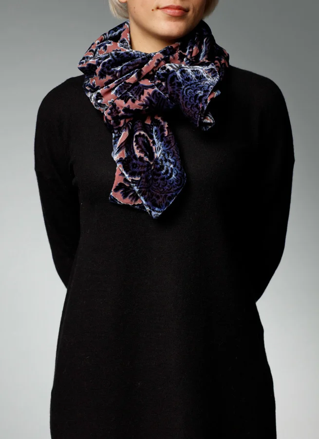 Sammetssjal Stor paisley