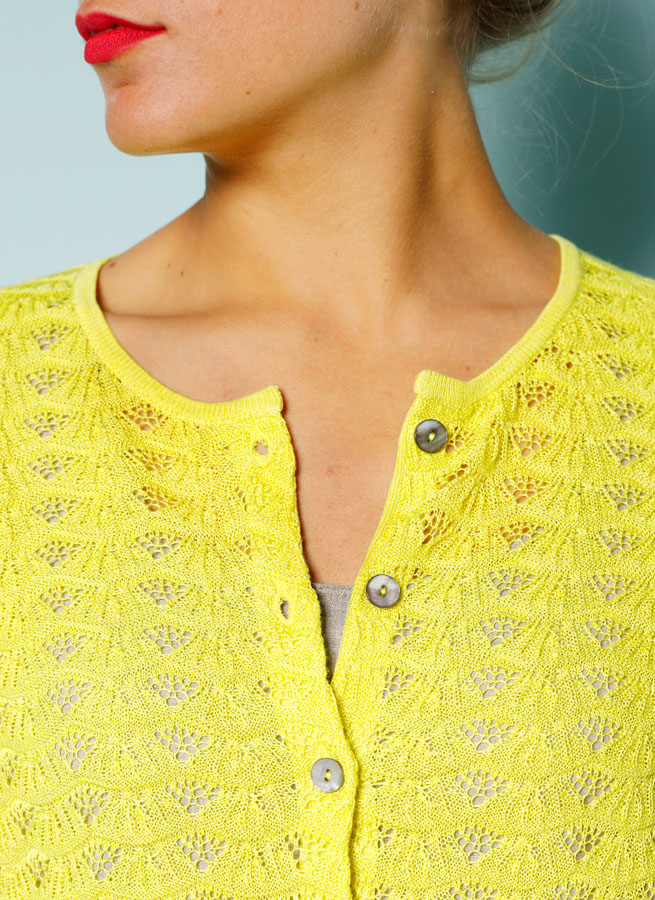 SAMMY kofta siden/lin Gul