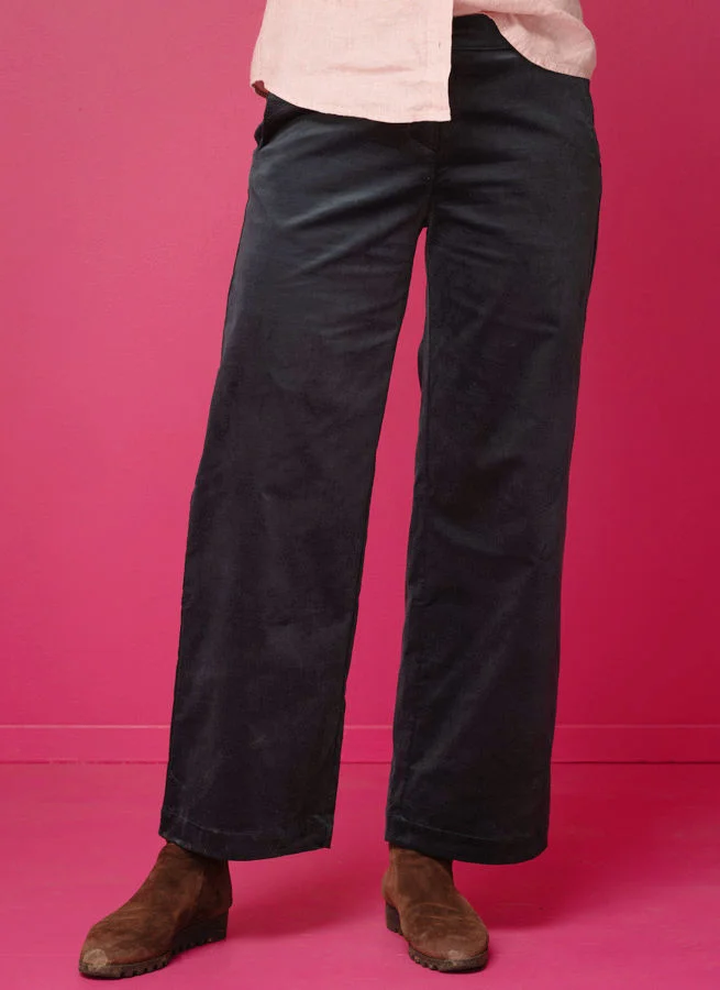 SCARLET manchesterbyxa Petrol