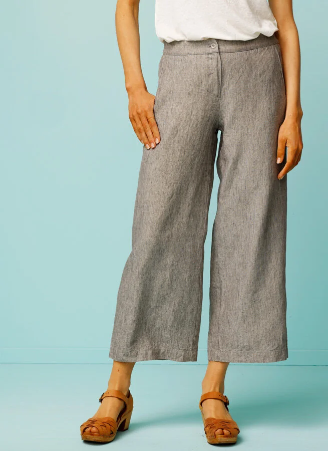 SCARLET linnebyxa Granit