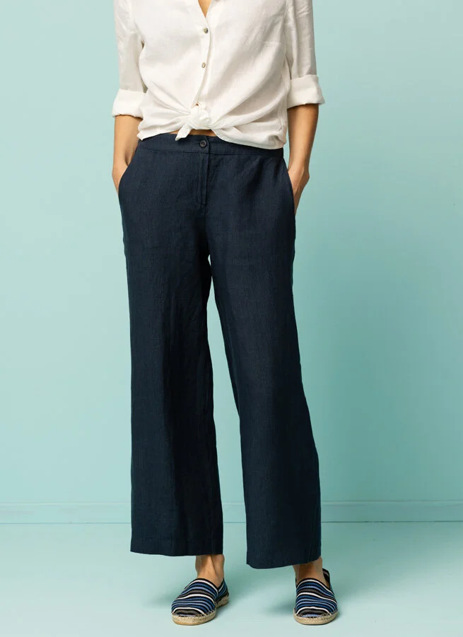 SCARLET linnebyxa Marin