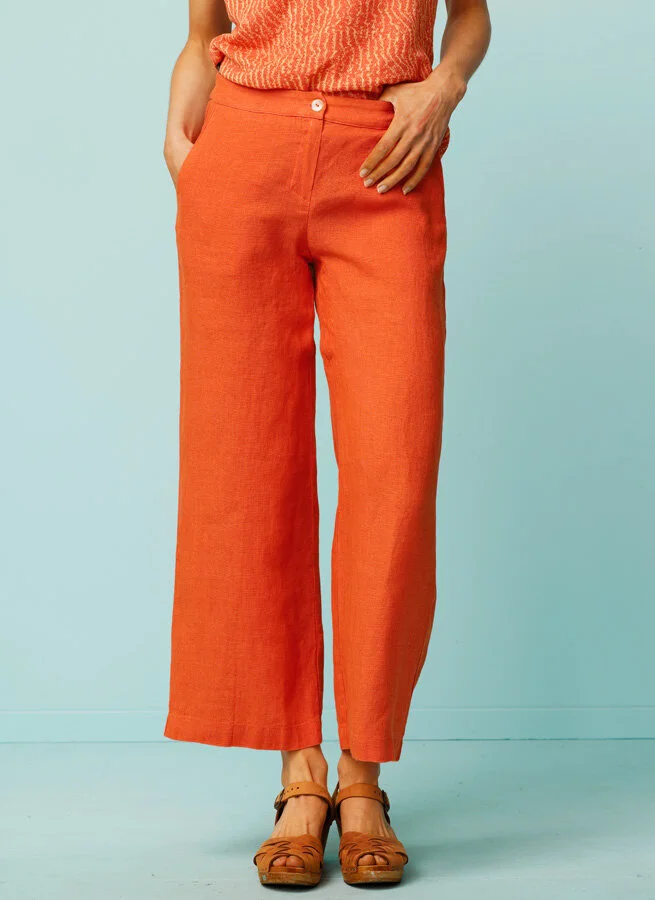 SCARLET linnebyxa Papaya