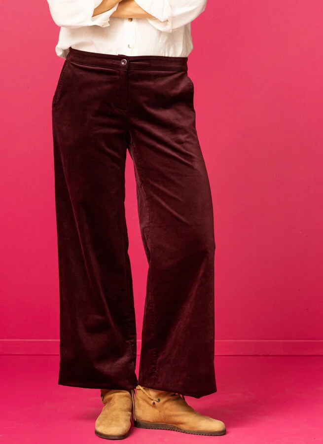 SCARLET manchesterbyxa Plommon