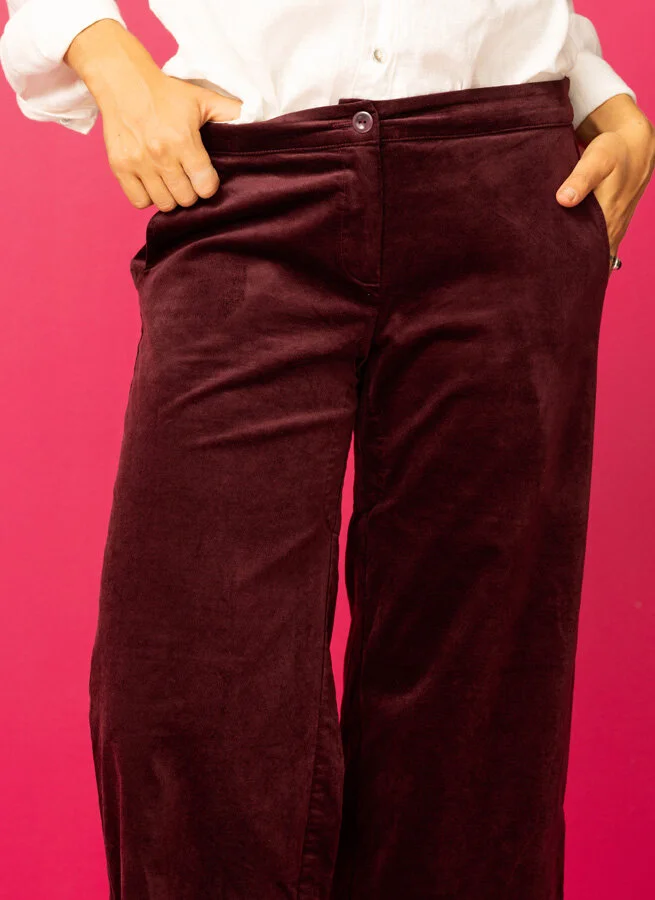 SCARLET manchesterbyxa Plommon