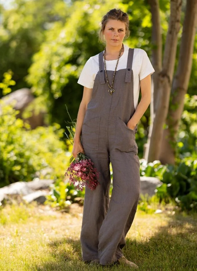 SNICKAR linnebyxa Jord