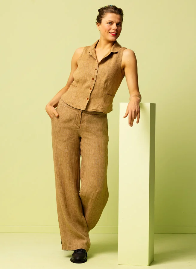 BABETTE linnebyxa Fiskben hassel