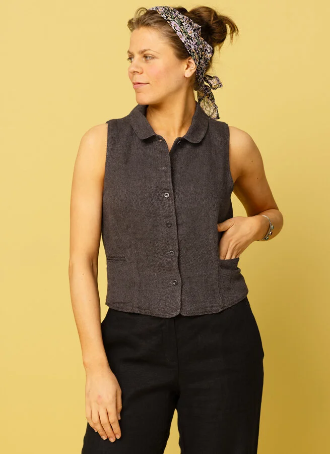 TJUGOSJÖ linneväst fiskben Svart Fiskben