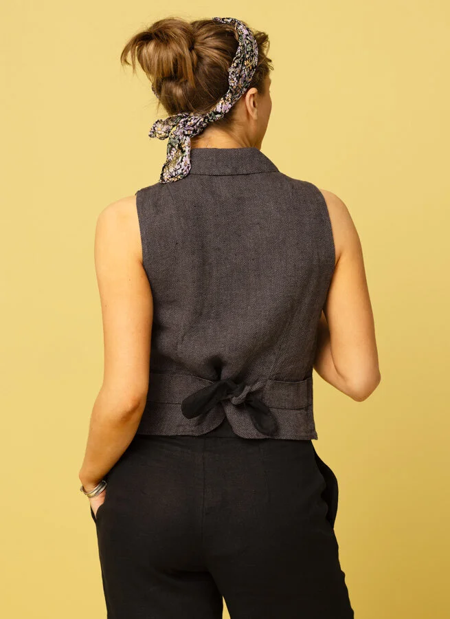 TJUGOSJÖ linneväst fiskben Svart Fiskben