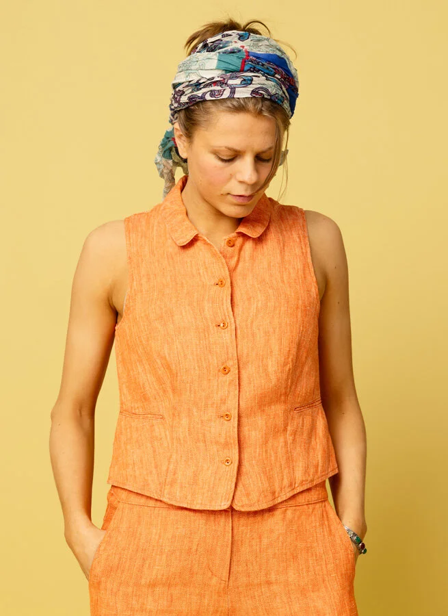 TJUGOSJÖ linneväst Orange Fiskben