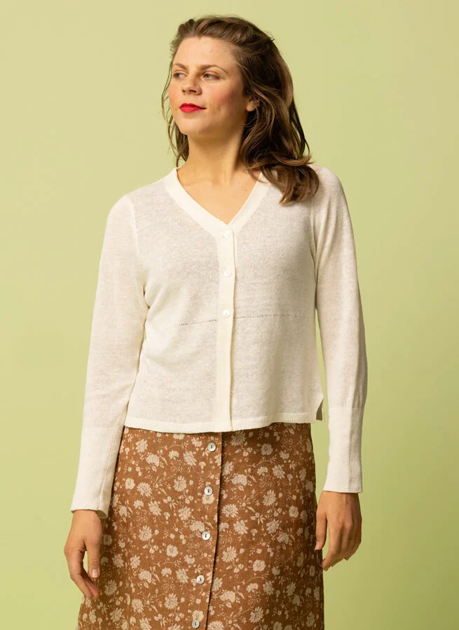 TUVA linnekofta Offwhite