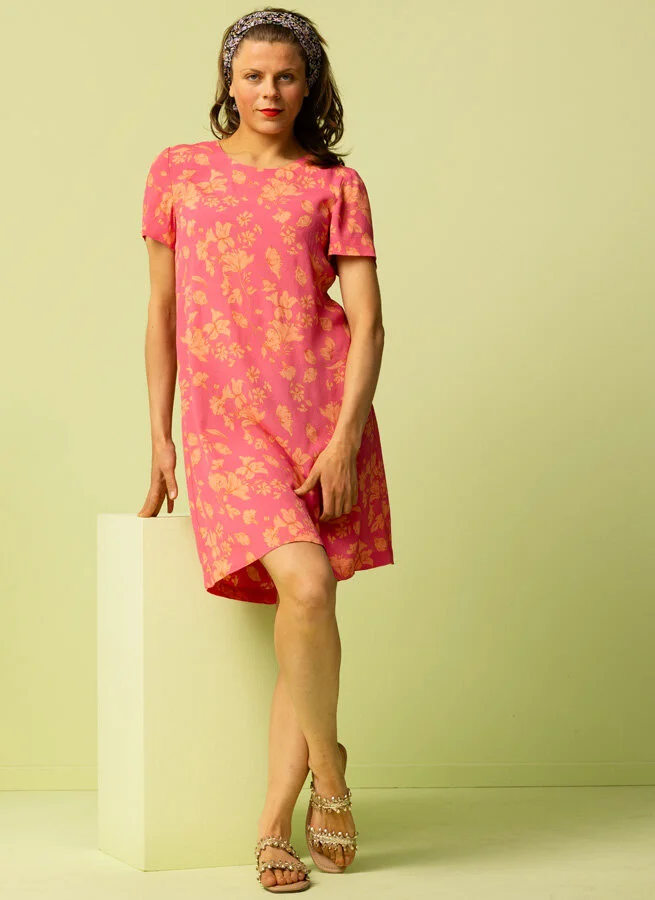 TWINNY viskosklänning Rosa Dröm