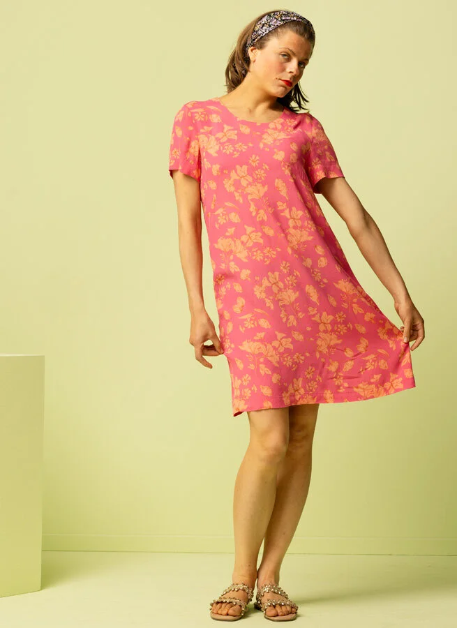 TWINNY viskosklänning Rosa Dröm