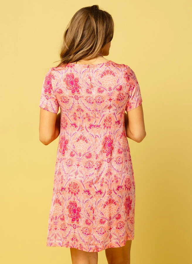 TWINNY viskosklänning Apricot