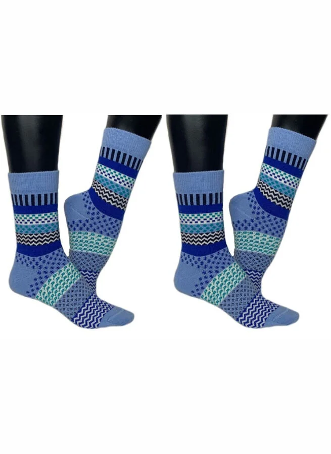 Ullstrumpor Multicolor BlåMix