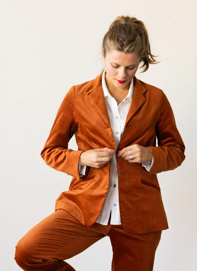 VERONIKA sammetskavaj Cognac