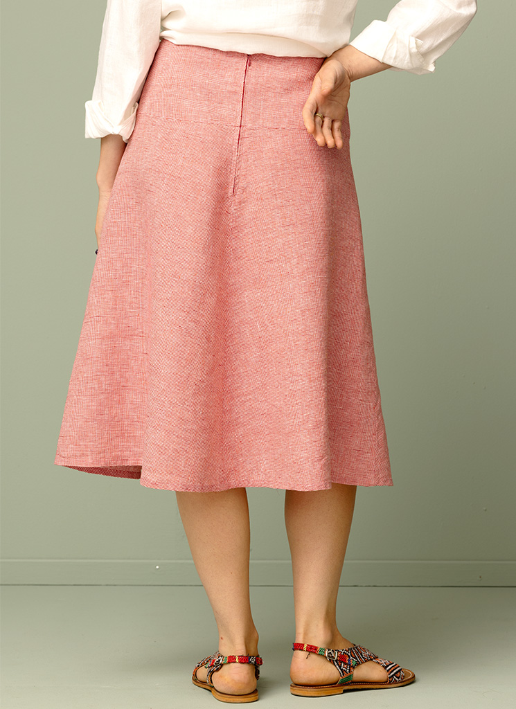 VILMA linnekjol röd pepita