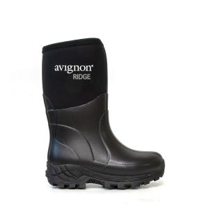 Den varma vintersöveln Avignon Ridge Mid sedd från utsidan. Svart.