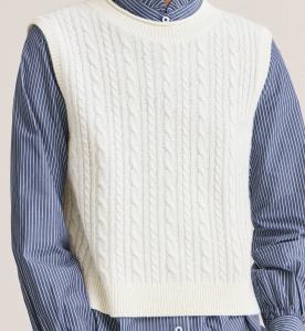 NORMA CABLE WAISTCOAT OFFWHITE NEWHOUSE