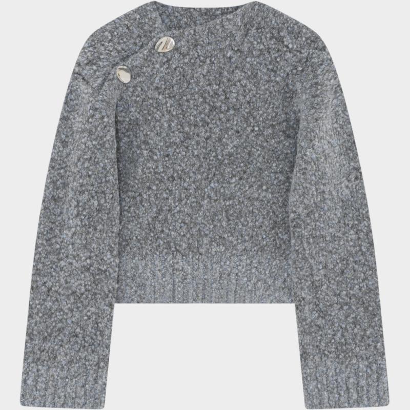 BENITO WINTER MELANGE KNIT CASHMERE BLUE MELANGE DAY BIRGER ET MIKKELSEN