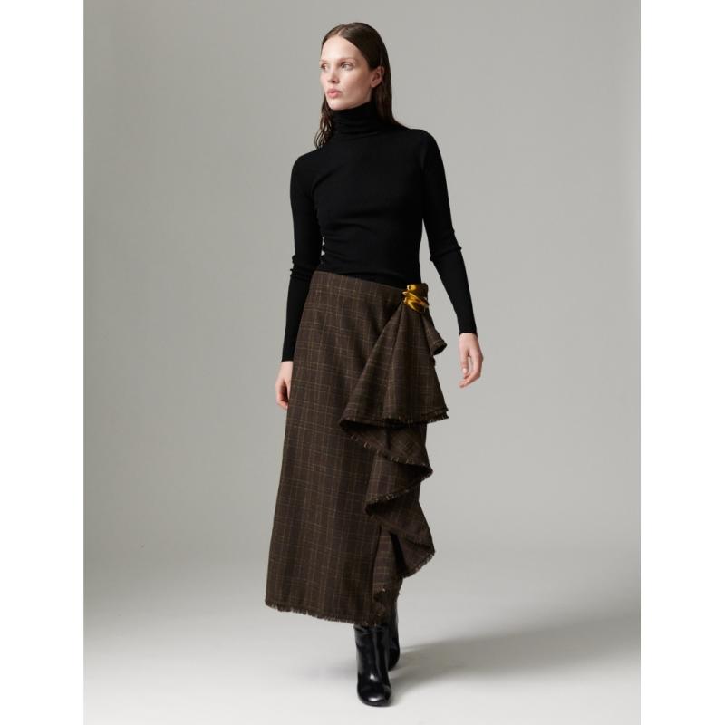 TIMA FLANELLO SKIRT BROWN CHECK DAY BIRGER ET MIKKELSEN