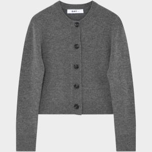 RIOT MEDIUM SOFT WOOL CARDIGAN MEDIUM GREY MELANGE DAY BIRGER
