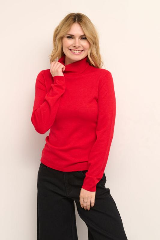 CUANNEMARIE LOOSE ROLL-NECK CHINESE RED MELANGE CULTURE