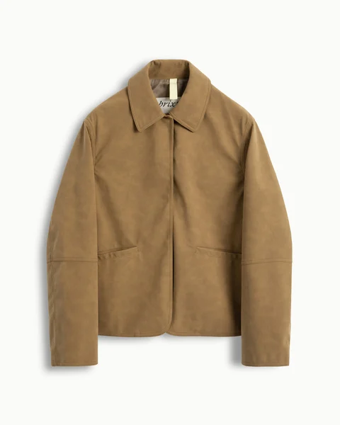 KAI FAUX SUEDE JACKET TAN BRIXTOL TEXTILES