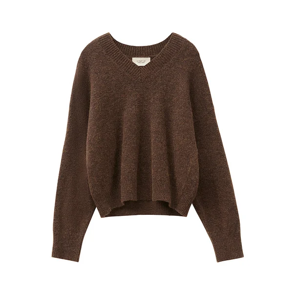DAILY V KNIT CHOCOLATE BROWN MELANGE A PART OF THE ART