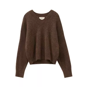 DAILY V KNIT CHOCOLATE BROWN MELANGE A PART OF THE ART