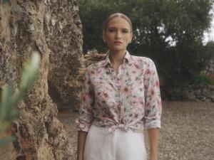 SIRI SHIRT LIGHT ORANGE PATTERN STENSTRÖMS