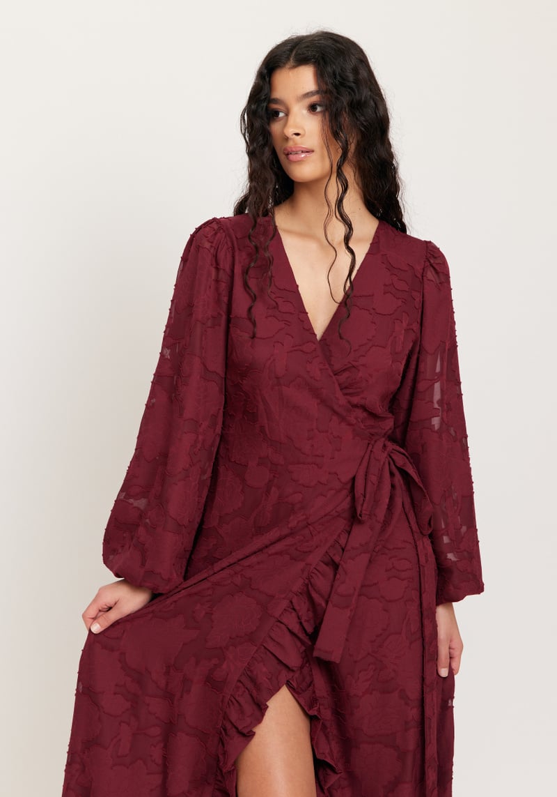 KITA DRESS BURGUNDY DRY LAKE