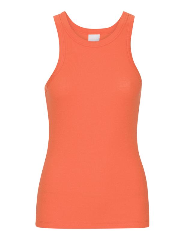2ND PURIFY REFINED RIB TANK TOP MANDARIN RED 2ND DAY