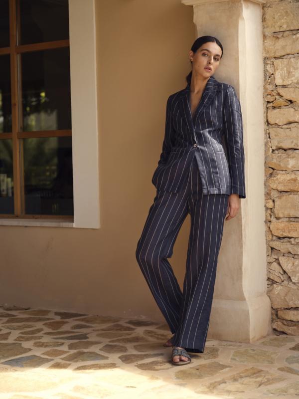 JAYDA PANTS NAVY STRIPE STENSTRÖMS