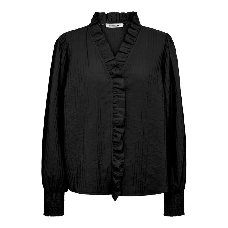 SHINACC FRILL LS SHIRT BLACK CO'COUTURE