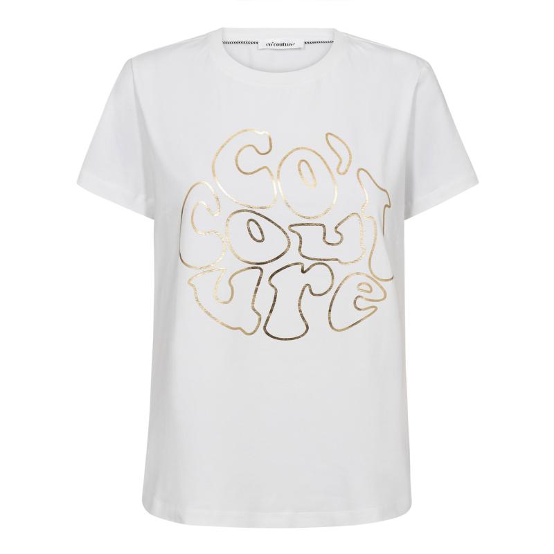 CO'COUTURECC FOIL TEE WHITE-GOLD CO'COUTURE