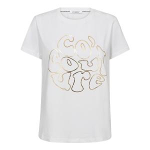 CO'COUTURECC FOIL TEE WHITE-GOLD CO'COUTURE